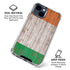 Ireland Flag Dark Wood iPhone 15 Clear Case
